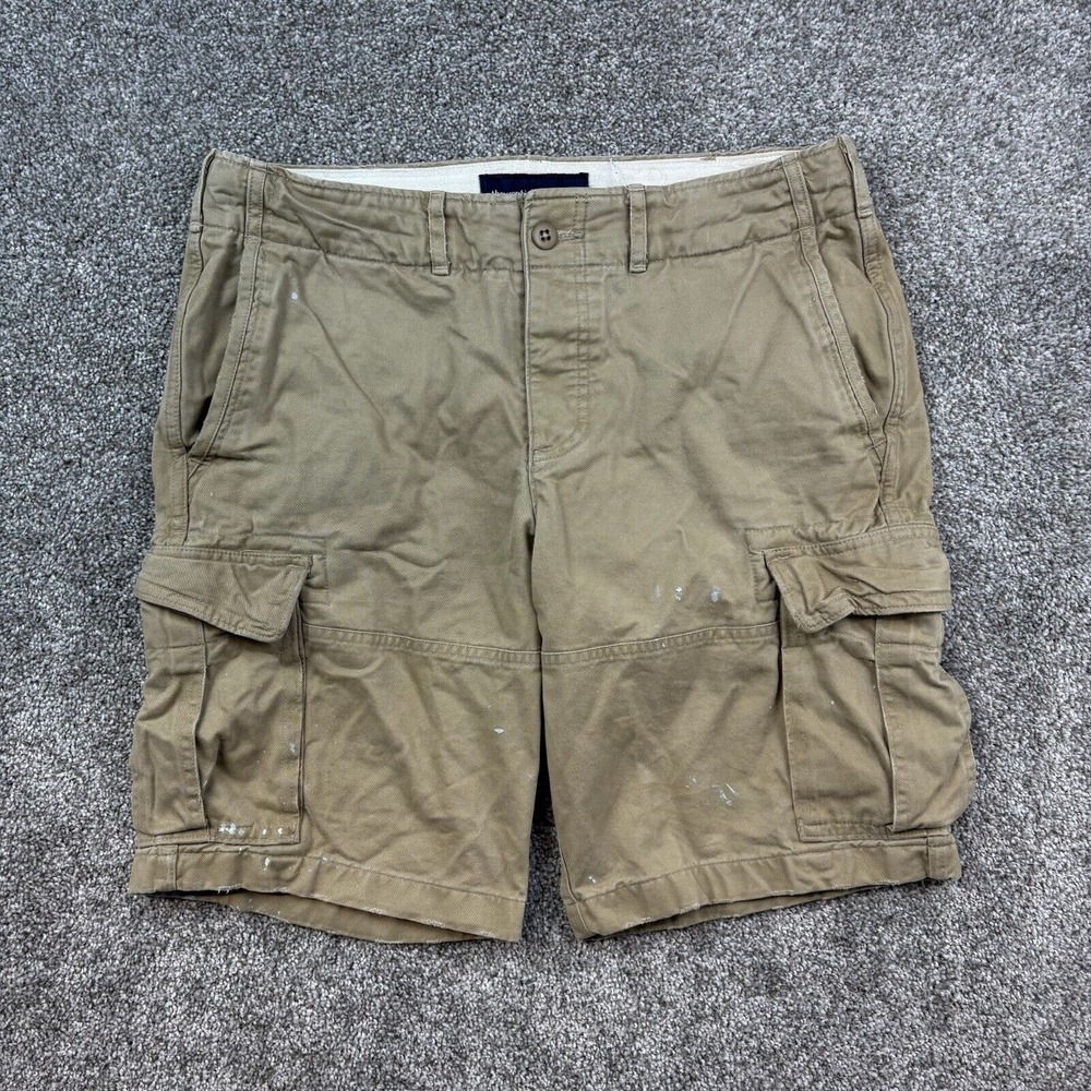 Vintage Abercrombie & Fitch Cargo Shorts Mens 30 Beige Gorp Camp Paratrooper 90s